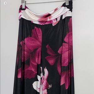 Floral Satin Yoga Pants